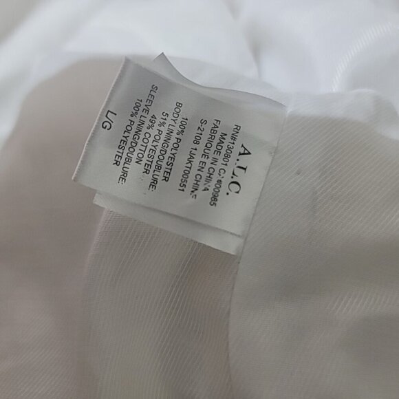 A.L.C. Size L Cream Beige Cambrie Faux Shearling Shirt Jacket NWT - Picture 3 of 10